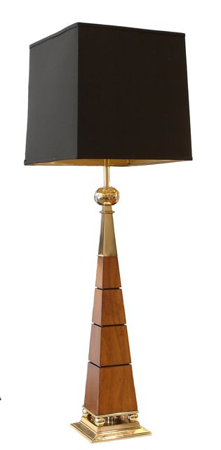 Pair of Modern Classic Parzinger Era Obelisk Lamps