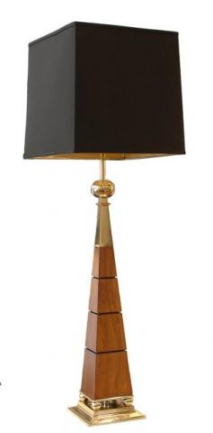 Pair of Modern Classic Parzinger Era Obelisk Lamps