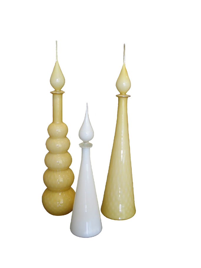 Italian Murano Cased Glass Decanters