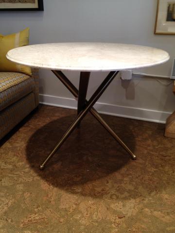Italian Mid Century Marble Topped Tripod Table