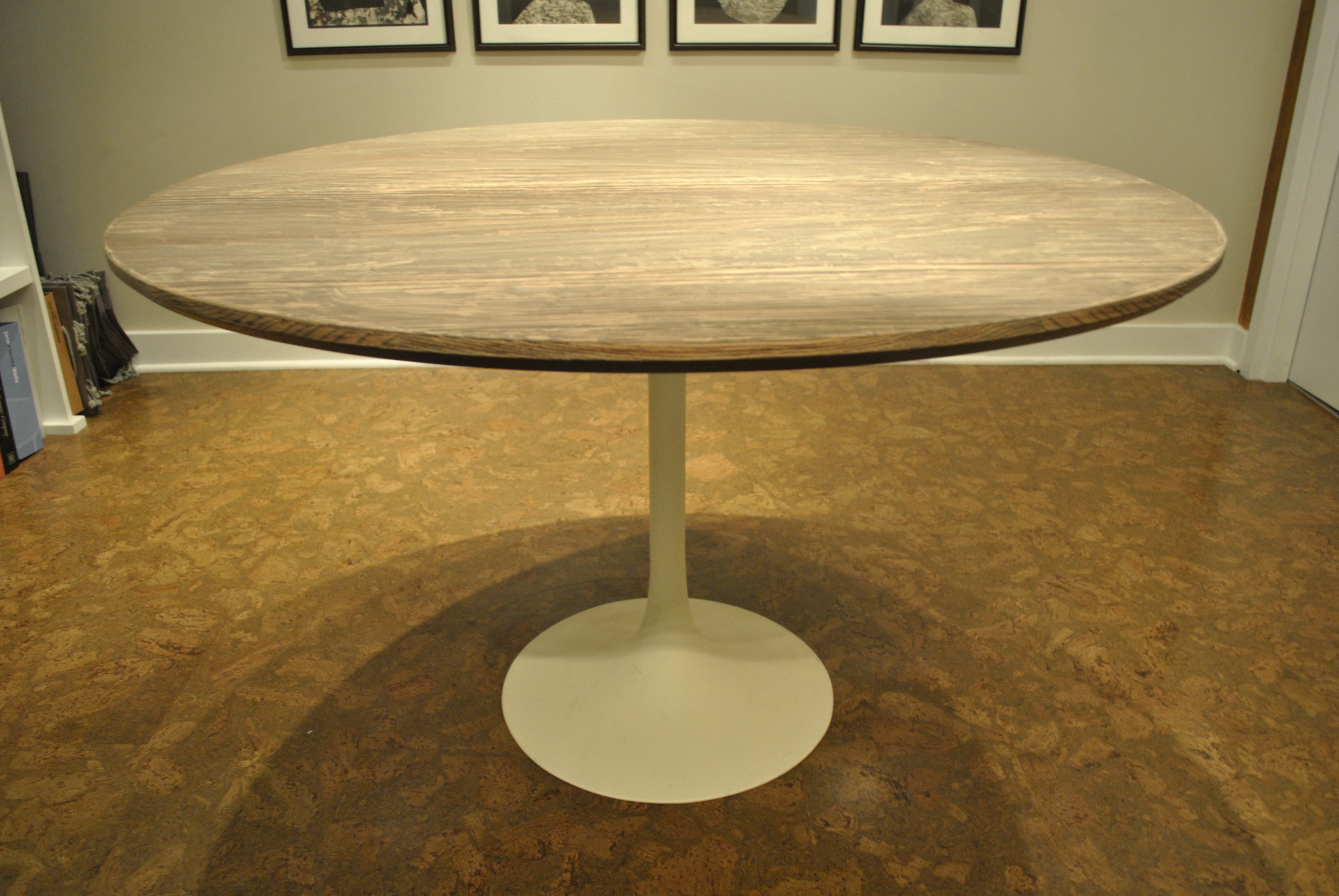 Vintage Distressed Oak Tulip Dining Table